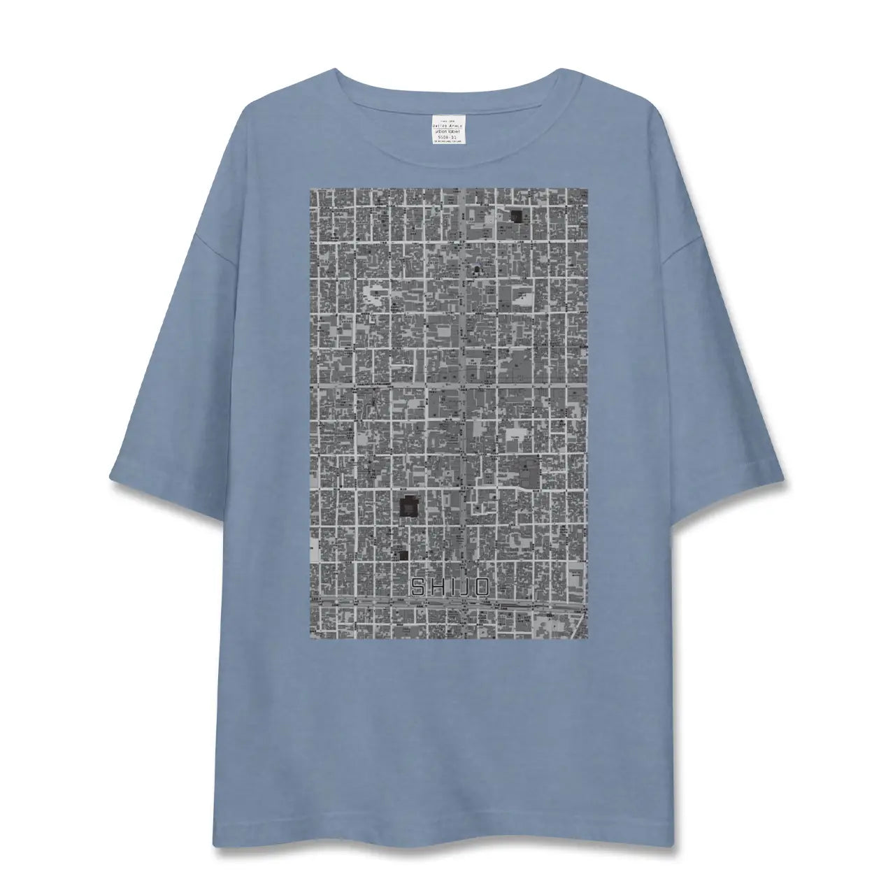 【四条（京都府）】地図柄ビッグシルエットTシャツ