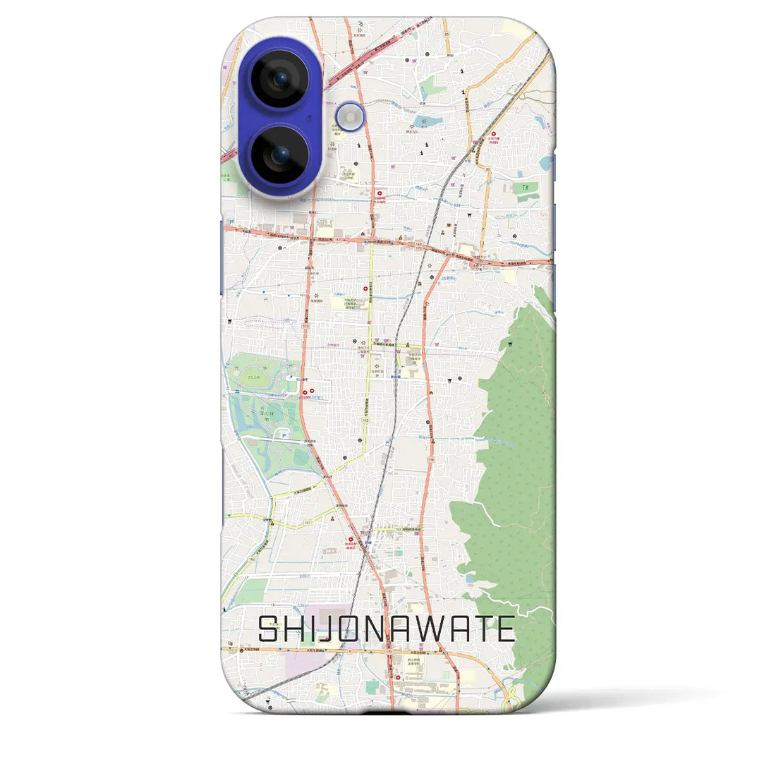 【四条畷(大阪府)】地図柄iPhoneケース(バックカバータイプ)ナチュラル・iPhone 16 Pro Max 用