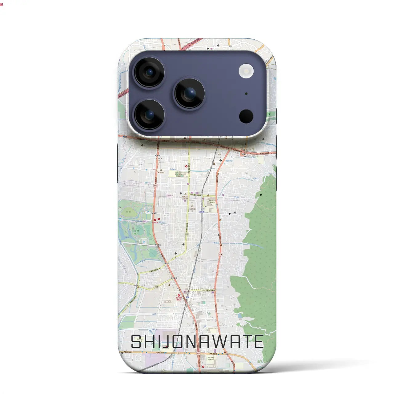 【四条畷（大阪府）】地図柄iPhoneケース（バックカバータイプ）