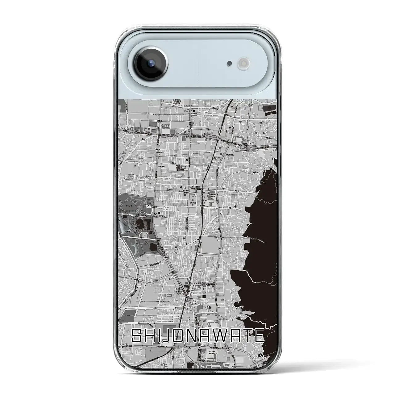 【四条畷（大阪府）】地図柄iPhoneケース（クリアタイプ）