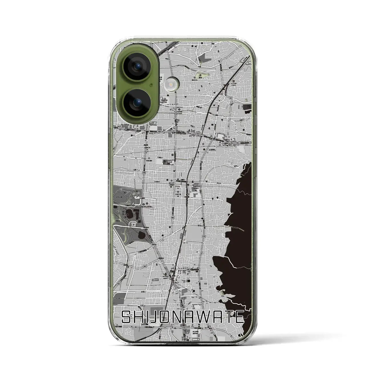 【四条畷（大阪府）】地図柄iPhoneケース（クリアタイプ）