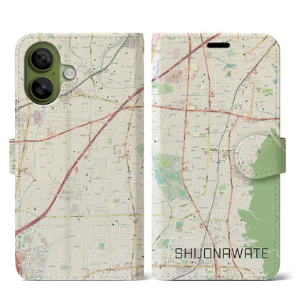 【四条畷（大阪府）】地図柄iPhoneケース（手帳タイプ）