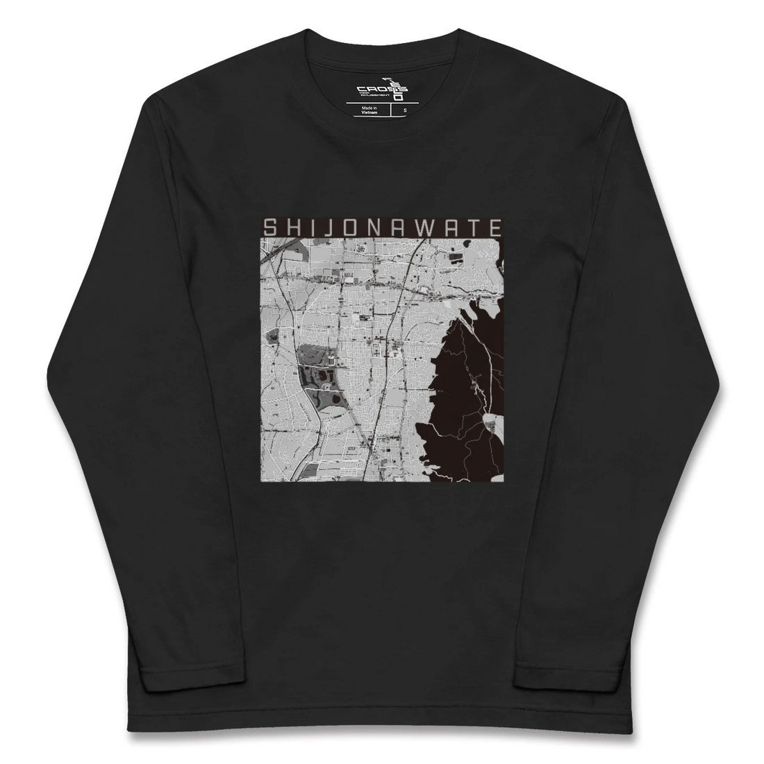 【四条畷（大阪府）】地図柄ロングスリーブTシャツ