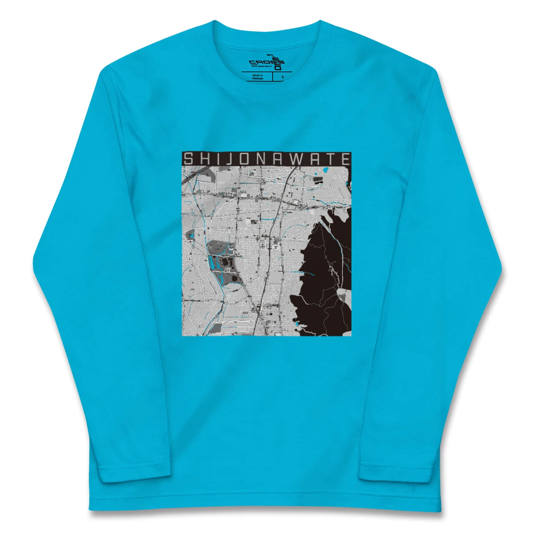 【四条畷(大阪府)】地図柄ロングスリーブTシャツ