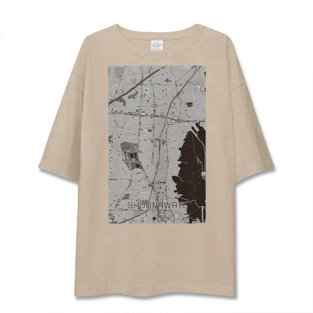 【四条畷(大阪府)】地図柄ビッグシルエットTシャツ