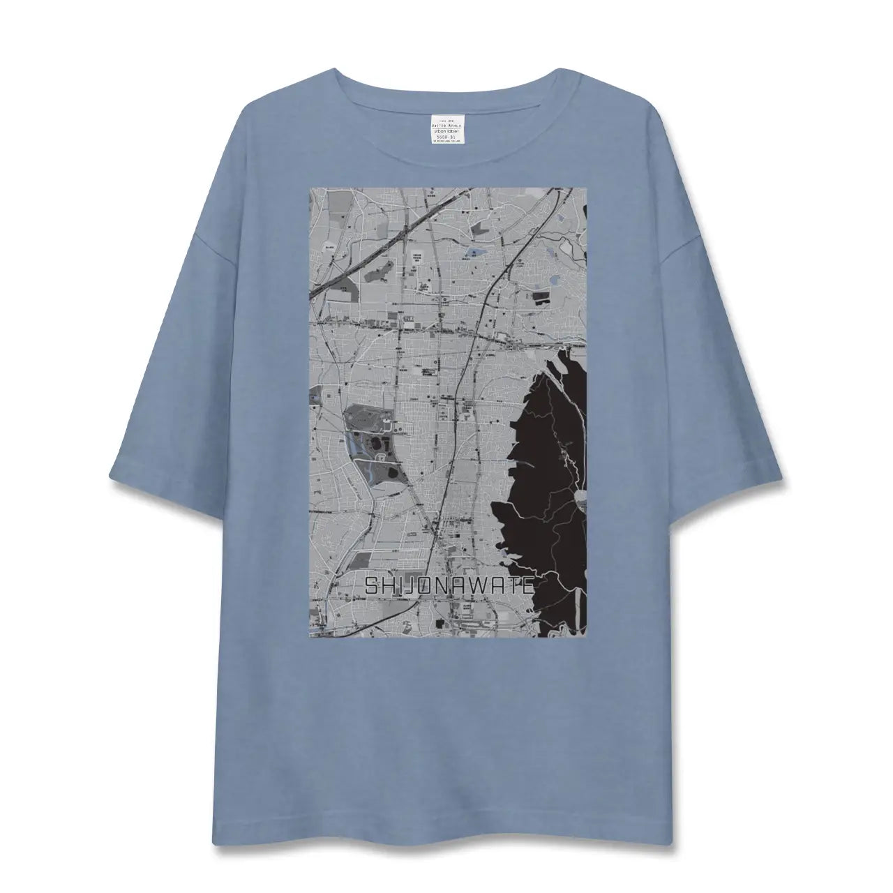 【四条畷（大阪府）】地図柄ビッグシルエットTシャツ