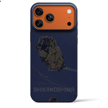 【志賀島（福岡県）】地図柄iPhoneケース（バックカバータイプ）