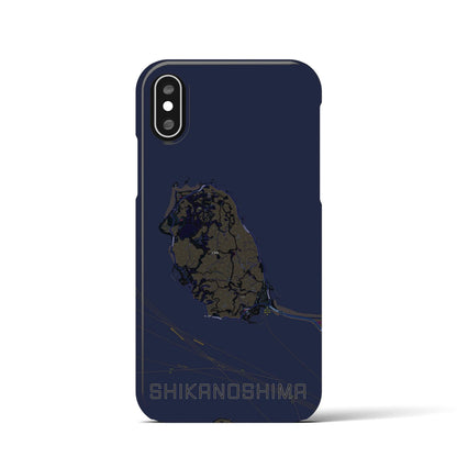【志賀島（福岡県）】地図柄iPhoneケース（バックカバータイプ）