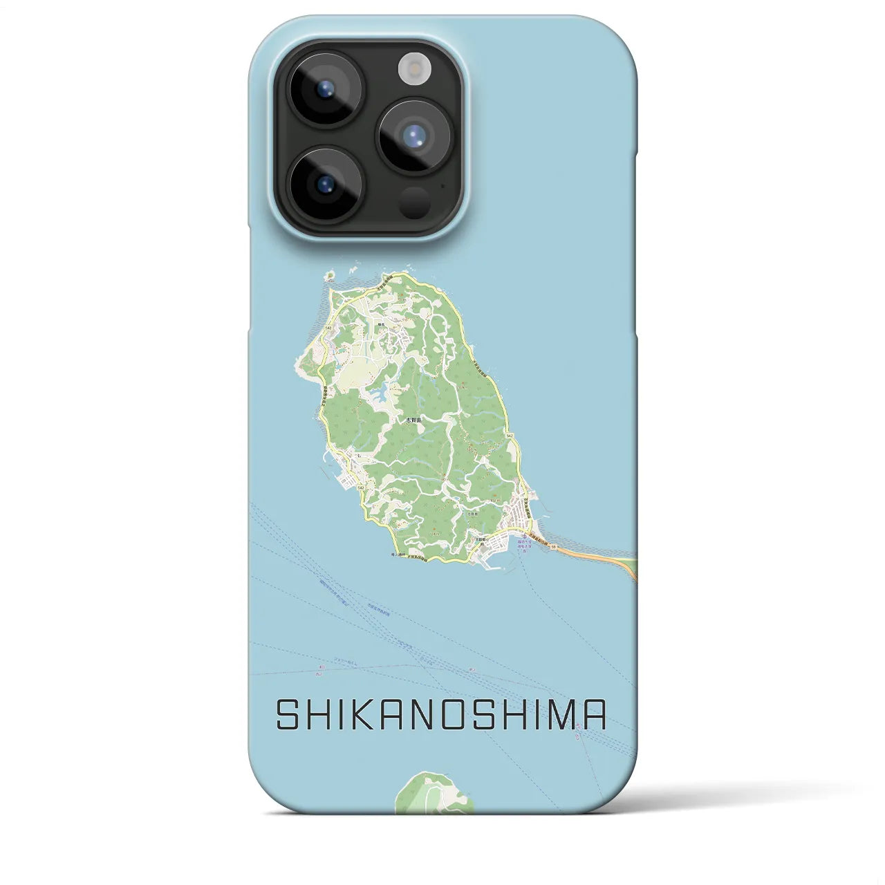 【志賀島（福岡県）】地図柄iPhoneケース（バックカバータイプ）