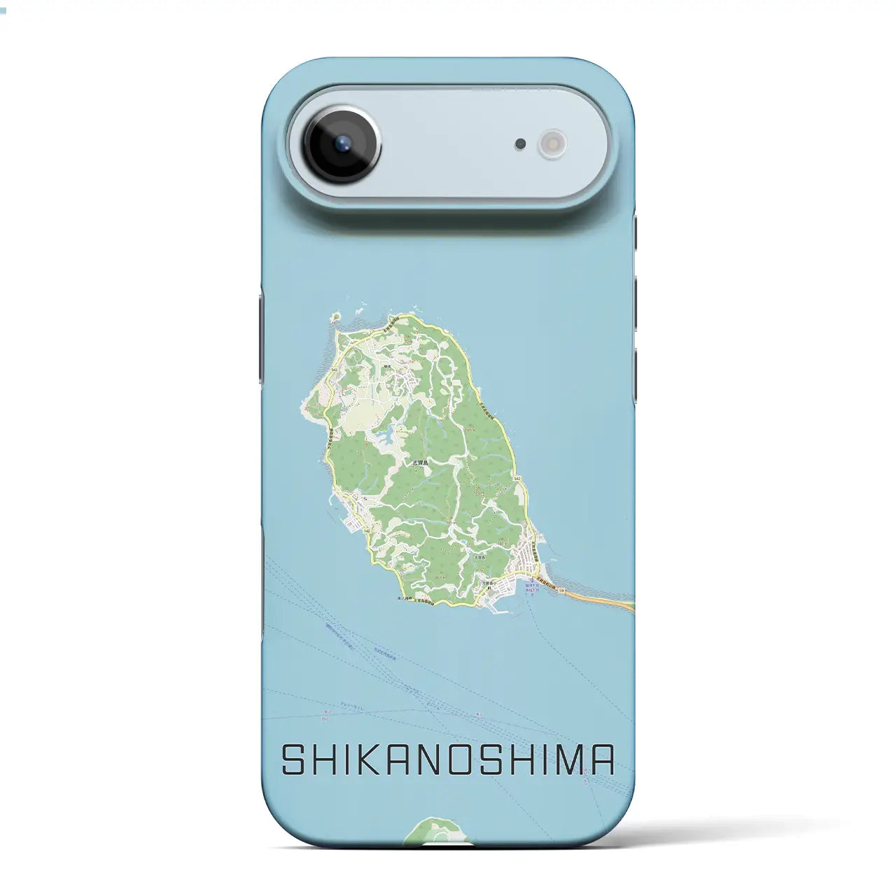 【志賀島（福岡県）】地図柄iPhoneケース（バックカバータイプ）