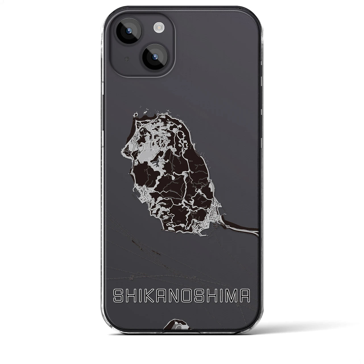 【志賀島（福岡県）】地図柄iPhoneケース（クリアタイプ）