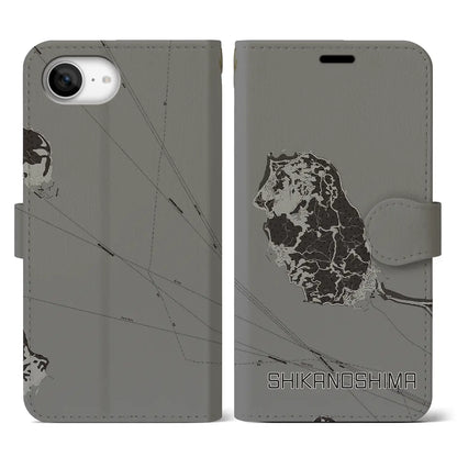 【志賀島（福岡県）】地図柄iPhoneケース（手帳タイプ）