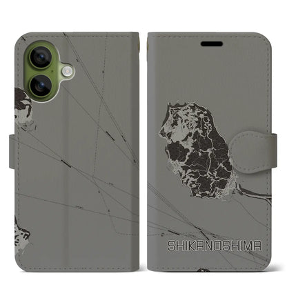 【志賀島（福岡県）】地図柄iPhoneケース（手帳タイプ）