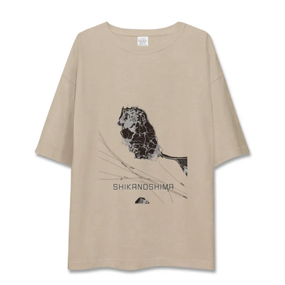 【志賀島（福岡県）】地図柄ビッグシルエットTシャツ