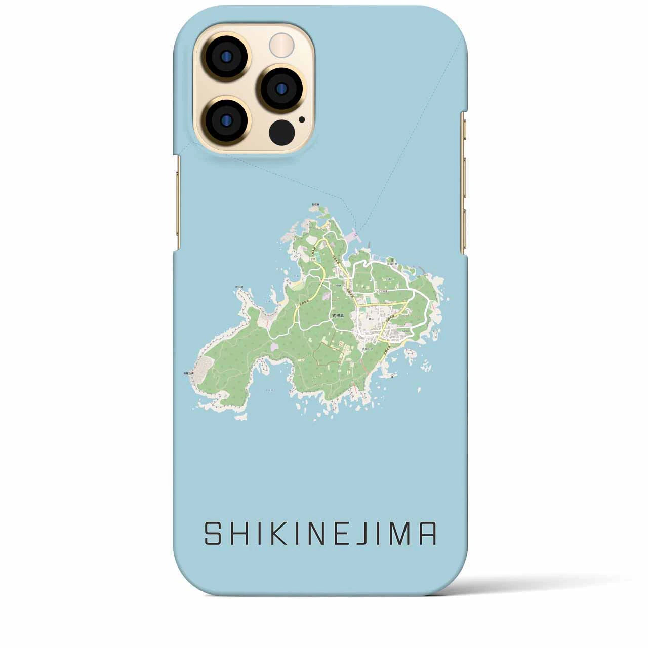 【式根島（東京都）】地図柄iPhoneケース（バックカバータイプ）