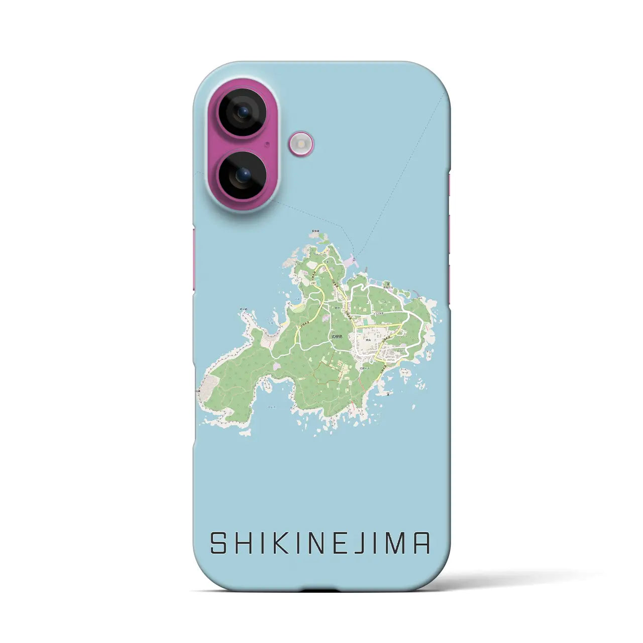 【式根島（東京都）】地図柄iPhoneケース（バックカバータイプ）