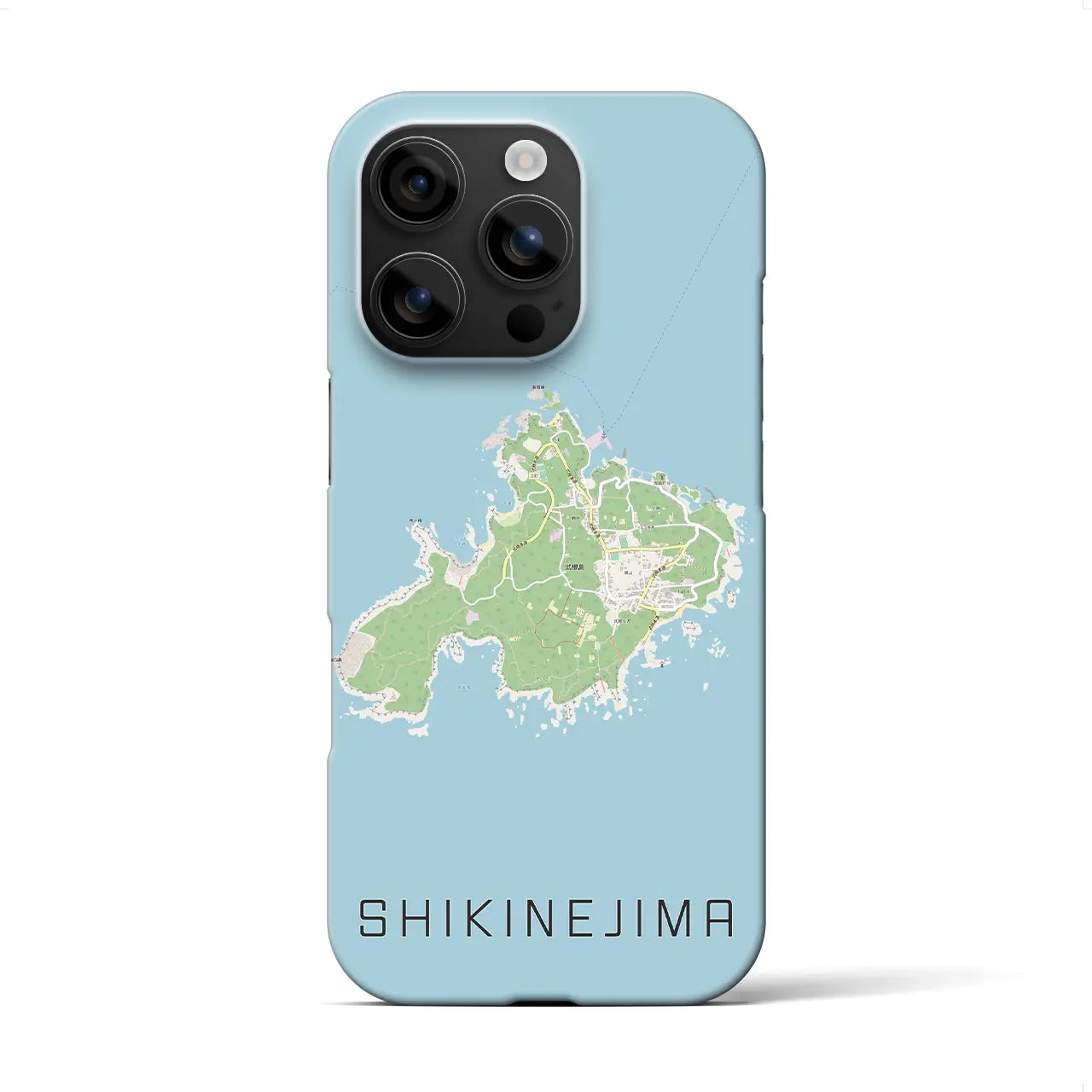 【式根島（東京都）】地図柄iPhoneケース（バックカバータイプ）