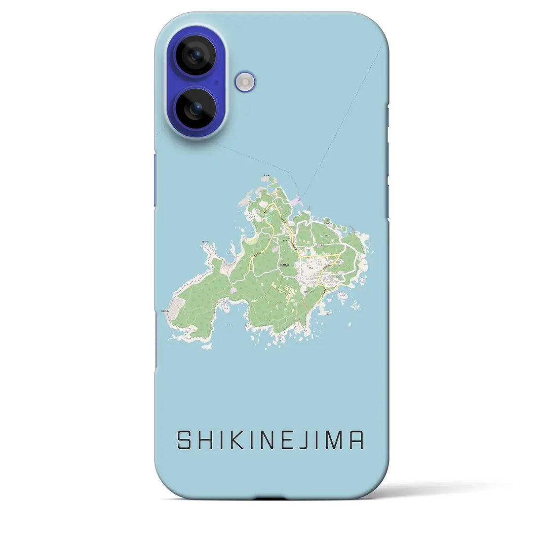 【式根島(東京都)】地図柄iPhoneケース(バックカバータイプ)ナチュラル・iPhone 16 Pro Max 用