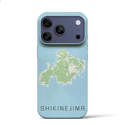 【式根島（東京都）】地図柄iPhoneケース（バックカバータイプ）