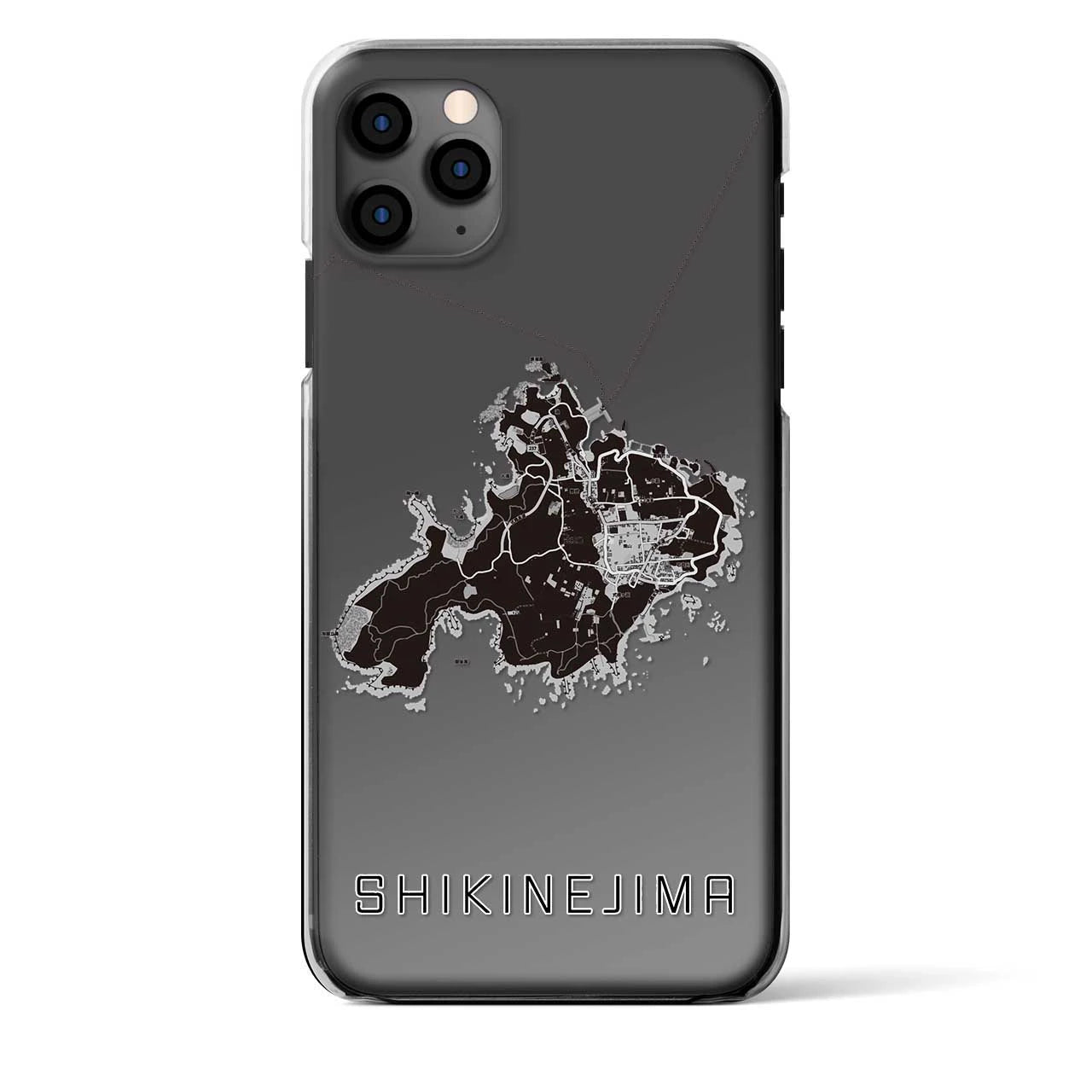 【式根島（東京都）】地図柄iPhoneケース（クリアタイプ）