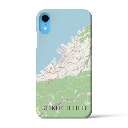 【四国中央（愛媛県）】地図柄iPhoneケース（バックカバータイプ）