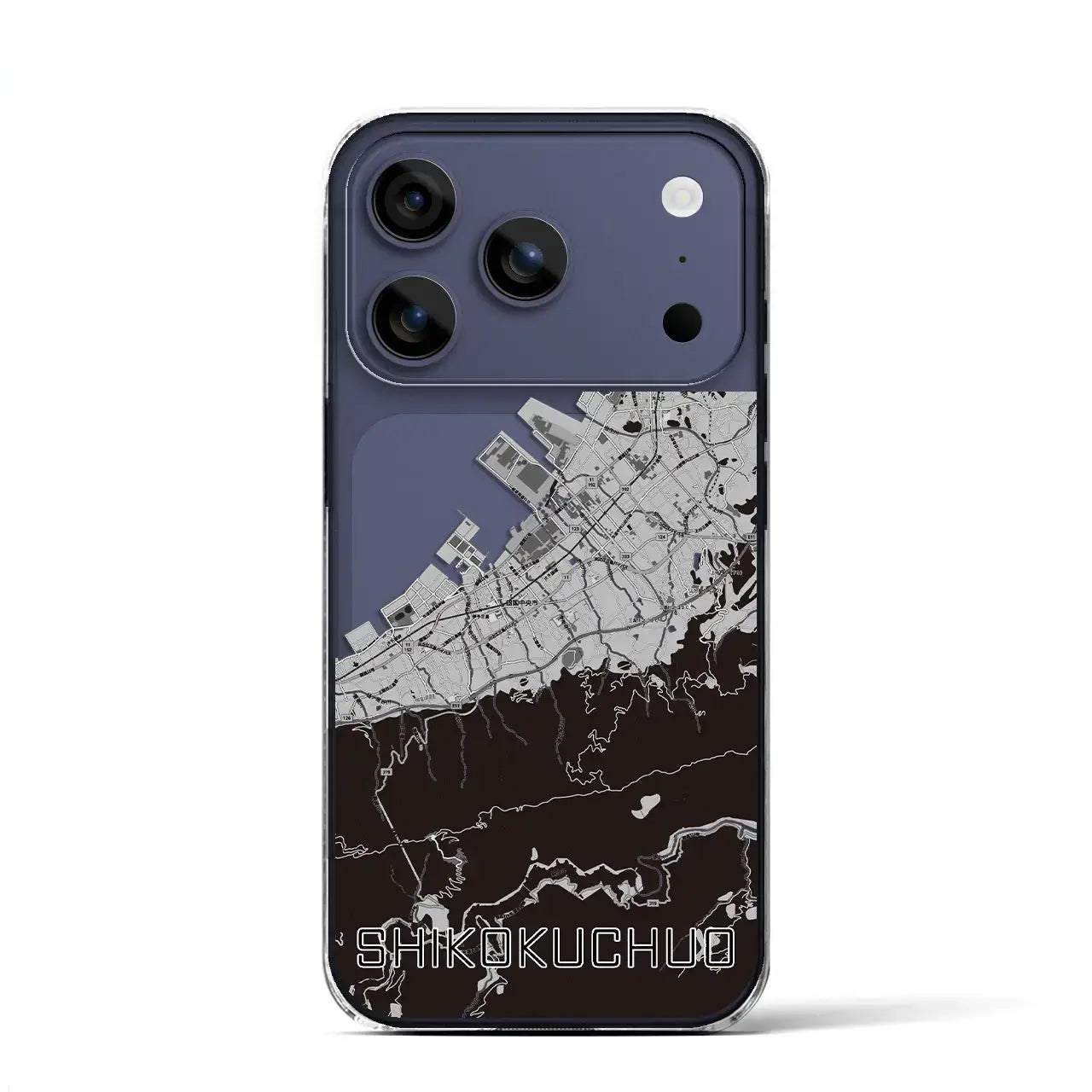 【四国中央（愛媛県）】地図柄iPhoneケース（クリアタイプ）
