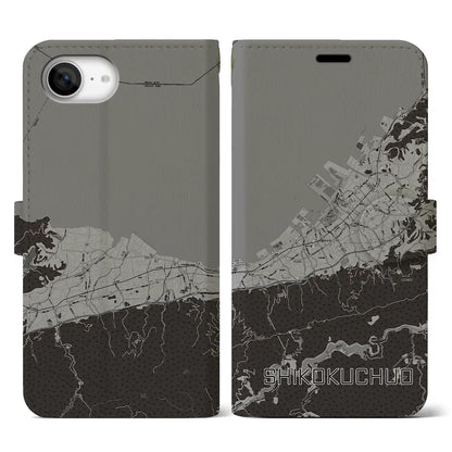 【四国中央（愛媛県）】地図柄iPhoneケース（手帳タイプ）