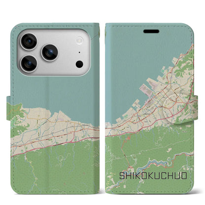 【四国中央（愛媛県）】地図柄iPhoneケース（手帳タイプ）