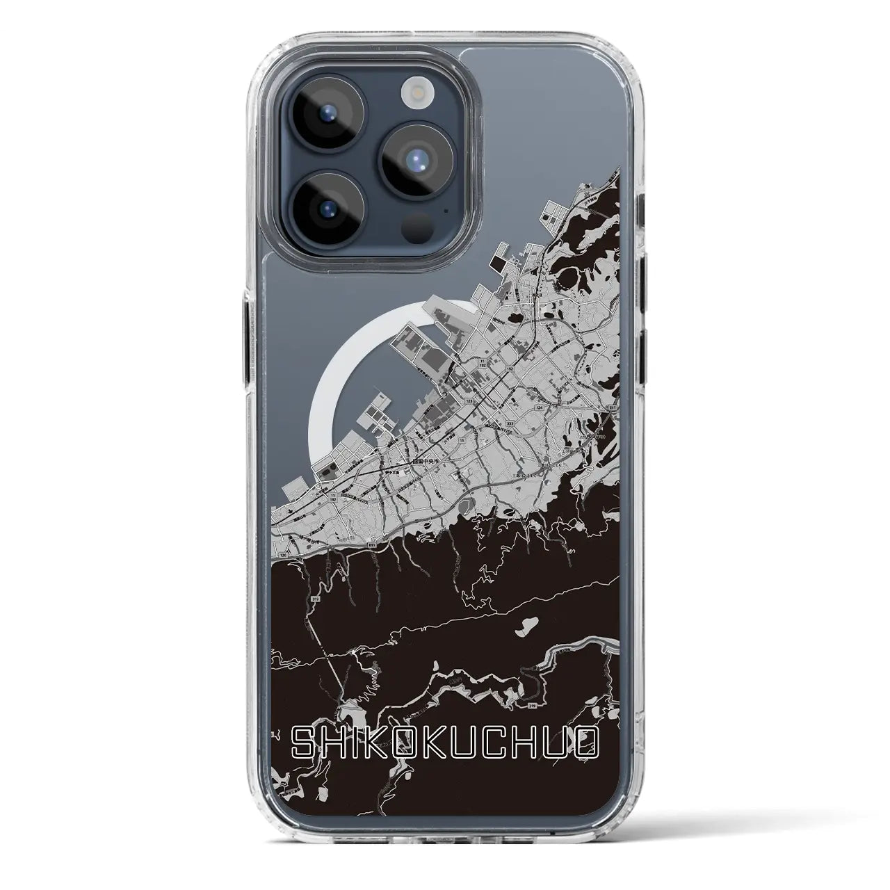 【四国中央（愛媛県）】地図柄iPhoneケース（MagSafeタイプ）
