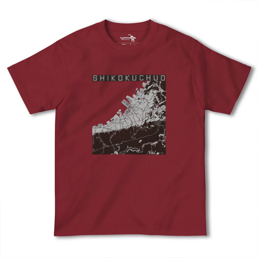 【四国中央(愛媛県)】地図柄ヘビーウェイトTシャツ