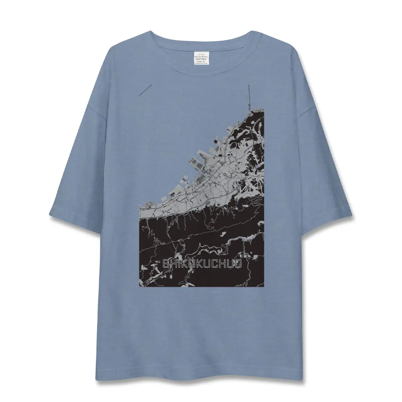 【四国中央（愛媛県）】地図柄ビッグシルエットTシャツ