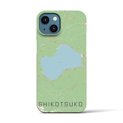 【支笏湖（北海道）】地図柄iPhoneケース（バックカバータイプ）