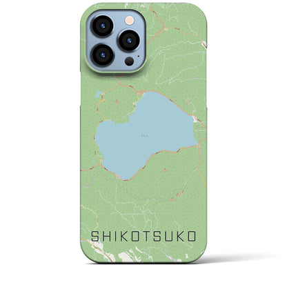 【支笏湖（北海道）】地図柄iPhoneケース（バックカバータイプ）