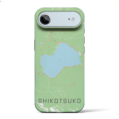 【支笏湖（北海道）】地図柄iPhoneケース（バックカバータイプ）