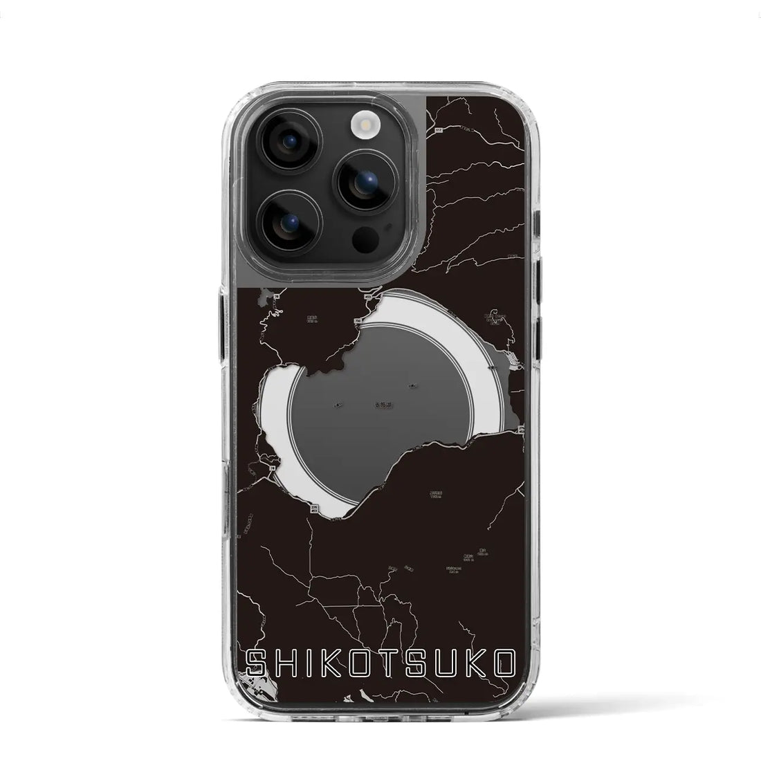 【支笏湖（北海道）】地図柄iPhoneケース（MagSafeタイプ）