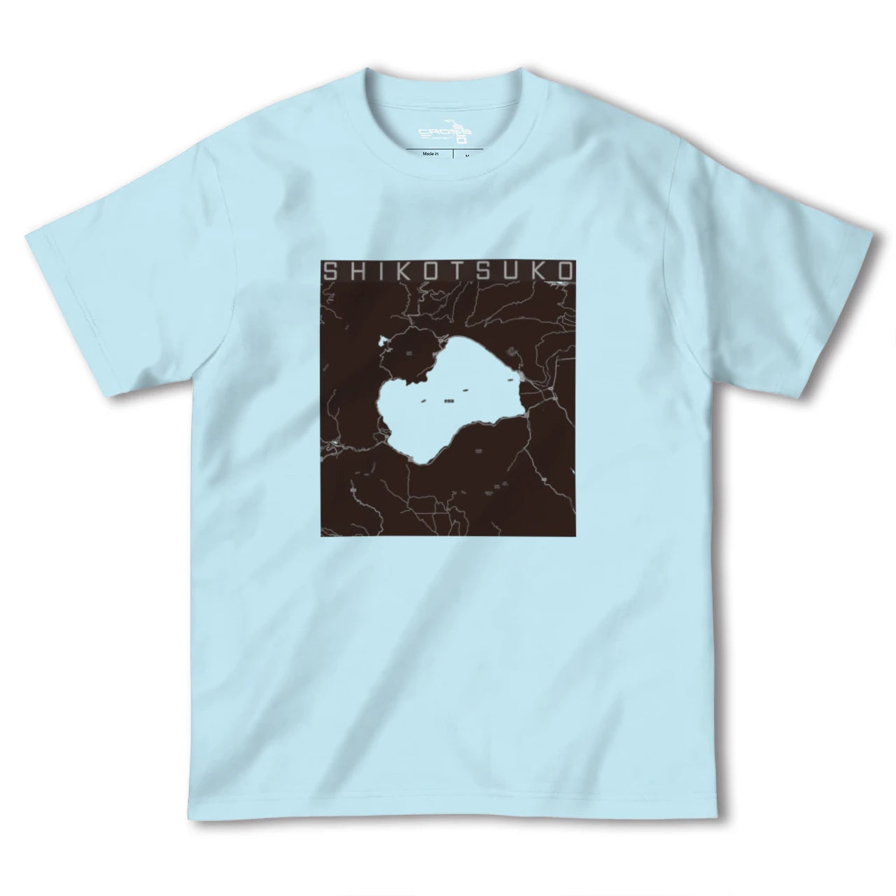 【支笏湖（北海道）】地図柄ヘビーウェイトTシャツ