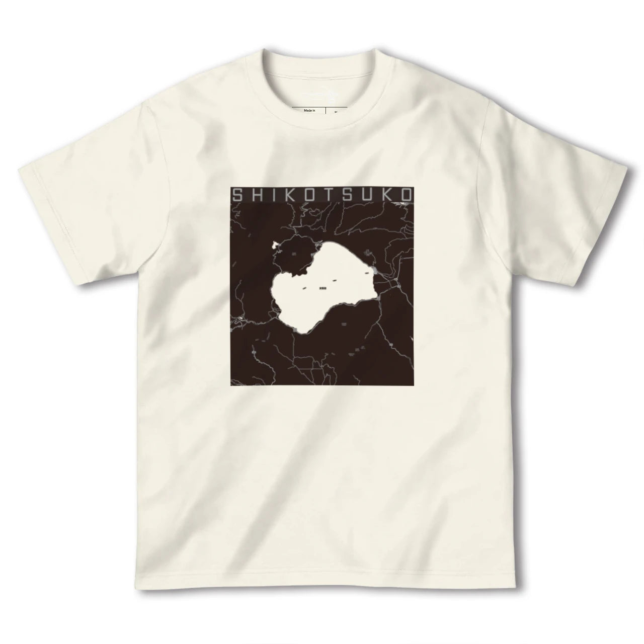 【支笏湖（北海道）】地図柄ヘビーウェイトTシャツ