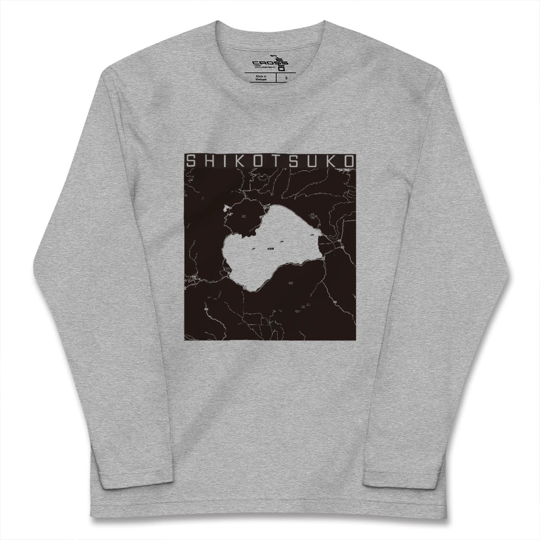 【支笏湖(北海道)】地図柄ロングスリーブTシャツ