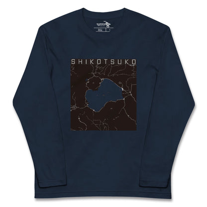 【支笏湖（北海道）】地図柄ロングスリーブTシャツ