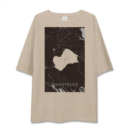 【支笏湖（北海道）】地図柄ビッグシルエットTシャツ