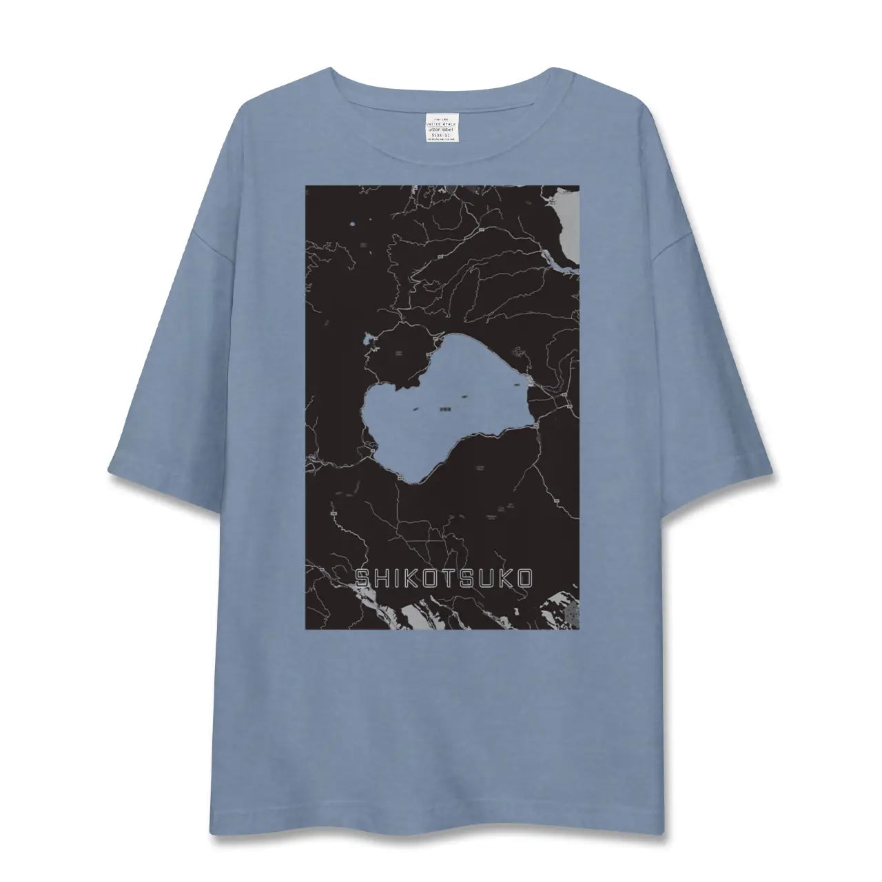 【支笏湖（北海道）】地図柄ビッグシルエットTシャツ