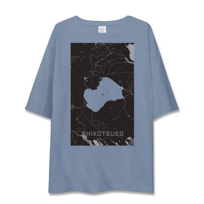 【支笏湖（北海道）】地図柄ビッグシルエットTシャツ