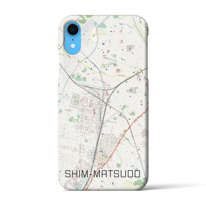 【新松戸（千葉県）】地図柄iPhoneケース（バックカバータイプ）