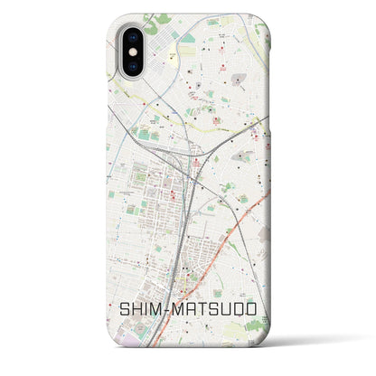 【新松戸（千葉県）】地図柄iPhoneケース（バックカバータイプ）