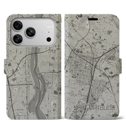 【新松戸（千葉県）】地図柄iPhoneケース（手帳タイプ）