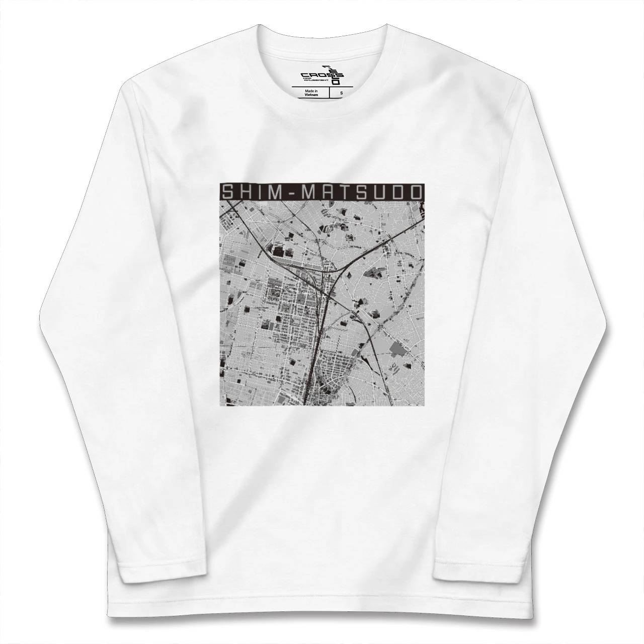 【新松戸（千葉県）】地図柄ロングスリーブTシャツ