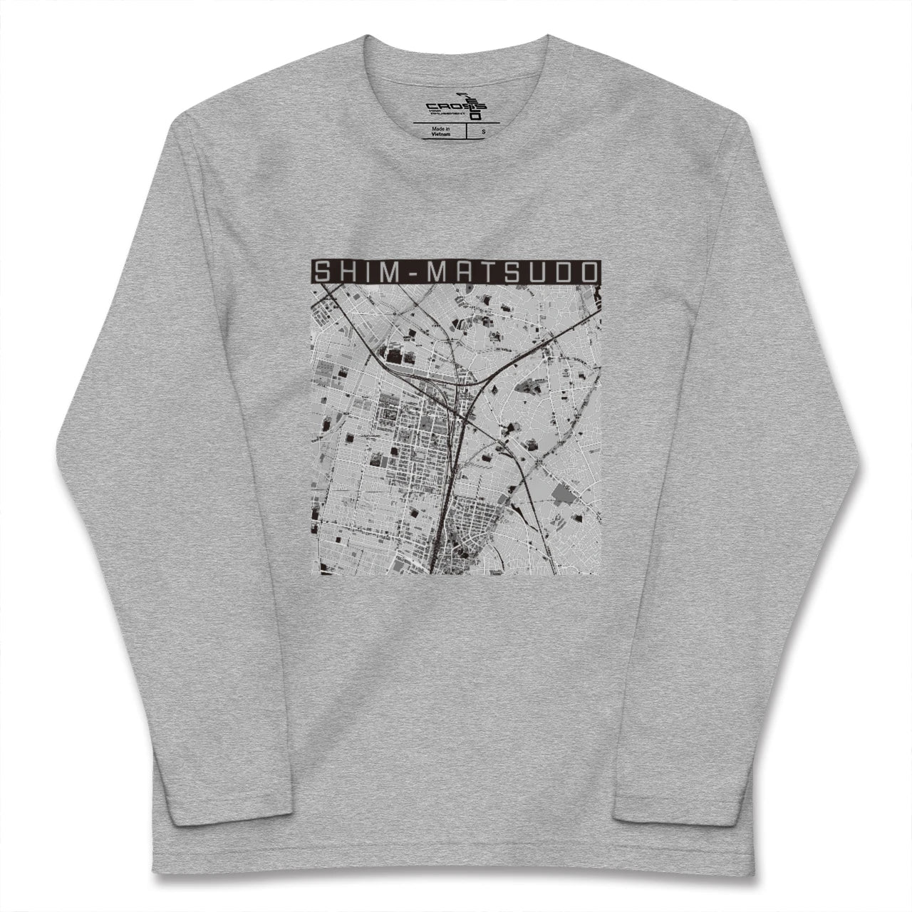 【新松戸（千葉県）】地図柄ロングスリーブTシャツ
