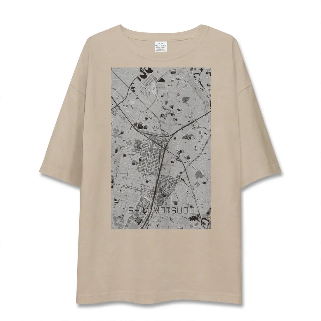【新松戸（千葉県）】地図柄ビッグシルエットTシャツ