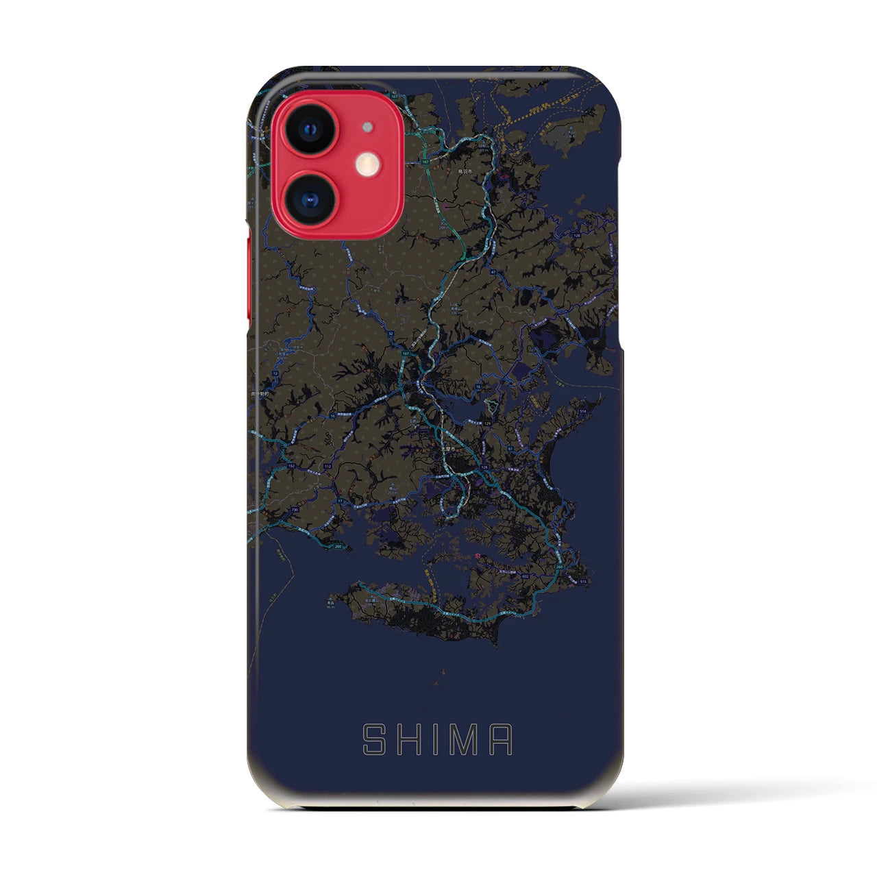 【志摩（三重県）】地図柄iPhoneケース（バックカバータイプ）