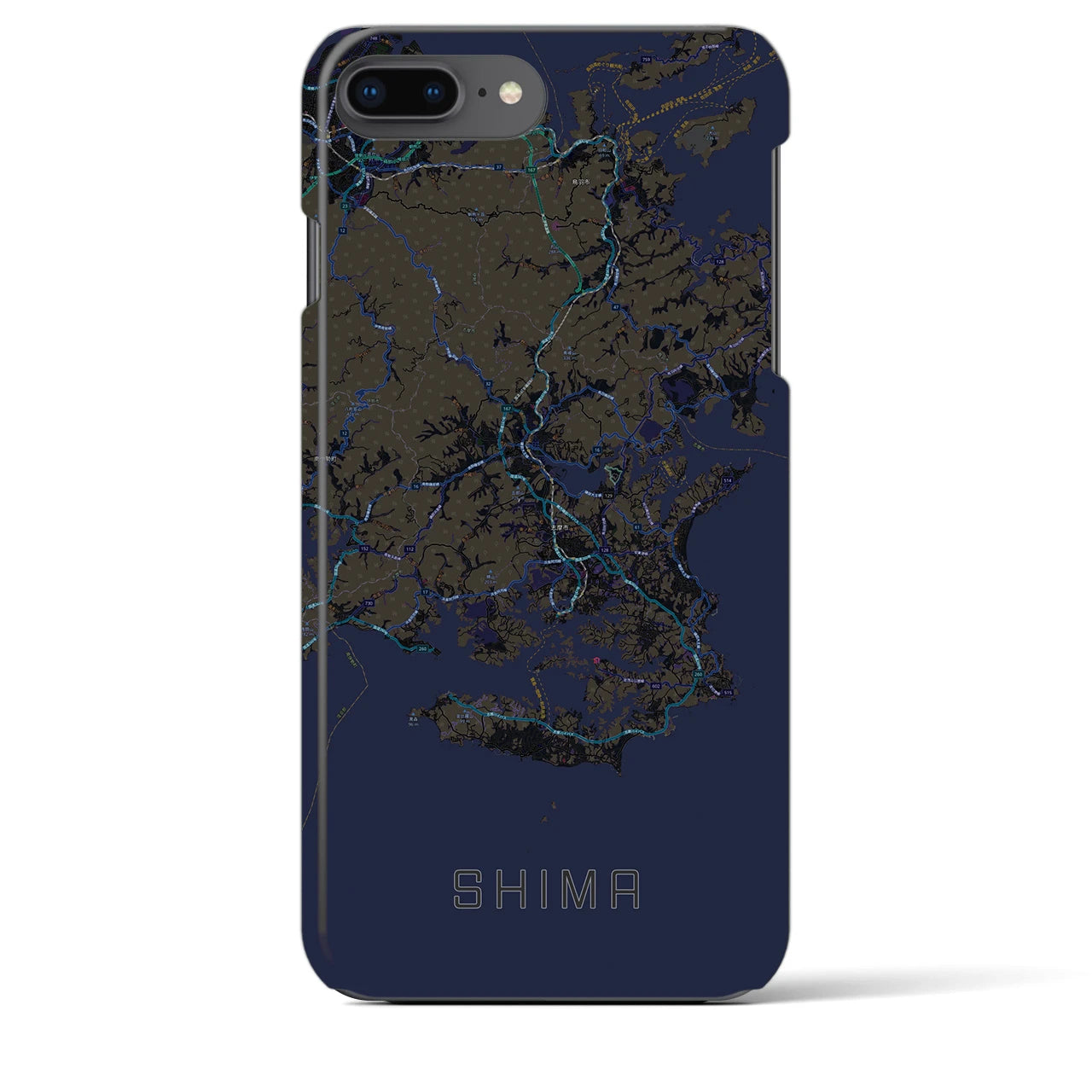 【志摩（三重県）】地図柄iPhoneケース（バックカバータイプ）